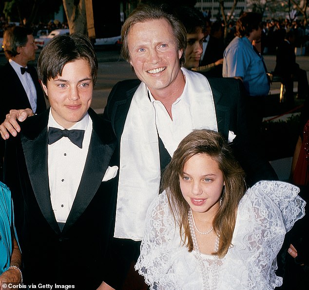 Voight seen with James Haven and Jolie at the 1986 Academy Awards