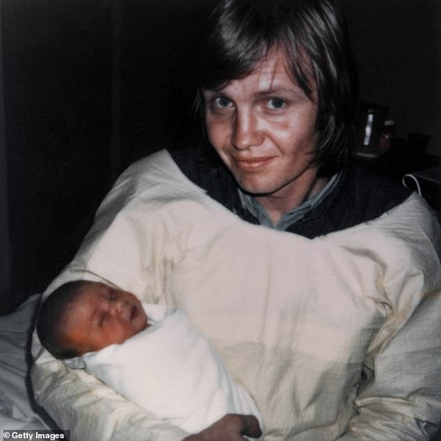 Jolie's parents, Voight and Bertrand, married in 1971 and welcomed their second daughter, Angelina Jolie Voight, in 1975. Pictured is Voight with Jolie hours after her birth.