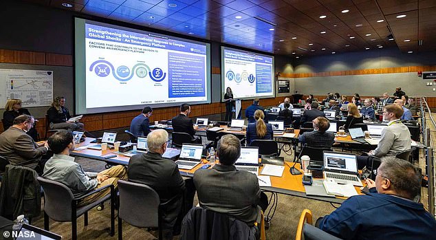 Representatives from NASA, FEMA and the planetary defense community participate in the fifth interagency planetary defense tabletop exercise to evaluate the ability to respond effectively to the threat of a potentially dangerous space rock.