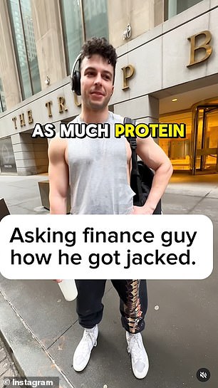 This 23-year-old who works in finance said he goes to the gym several days a week for his figure.