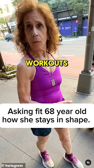 The woman mentioned above, 68 years old, detailed that she does 50 push-ups and runs 10 miles for her figure.