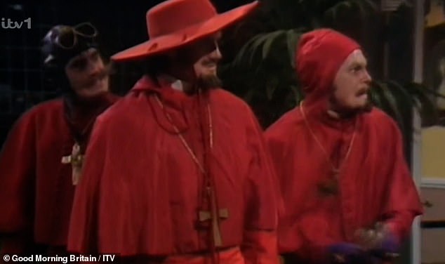 Palin appeared in one of Python's most famous sketches: The Spanish Inquisition