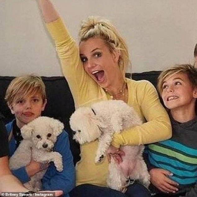 Britney shared this adorable photo on New Year's Eve of herself with her kids. According to the source, she is 