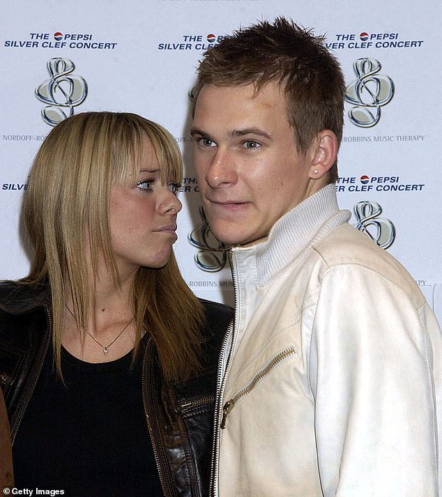 Liz was previously engaged to Blue singer Lee Ryan. The couple dated for two years before he popped the question in 2003 (pictured).