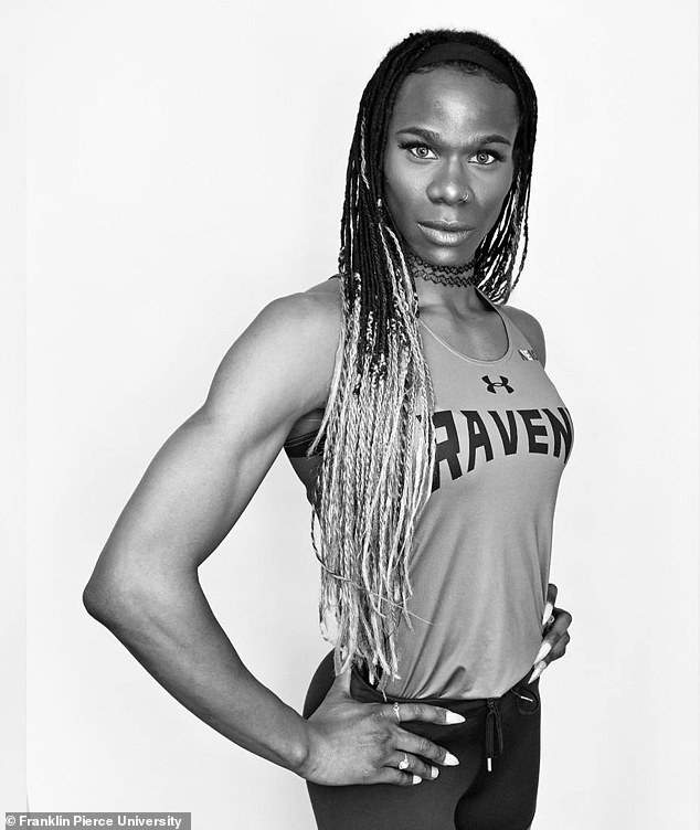 Telfer competed on the men's team at Franklin Pierce University in New Hampshire from 2016 to 2018, even though she identified as female.