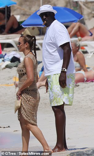 Michael Jordan and his wife Yvette on vacation