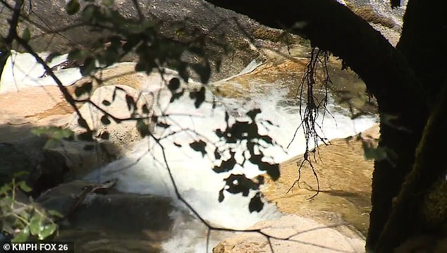 The Madera County Sheriff's Office responded to the scene of Angel Falls (pictured) after receiving a frantic phone call about a woman floating in the water.