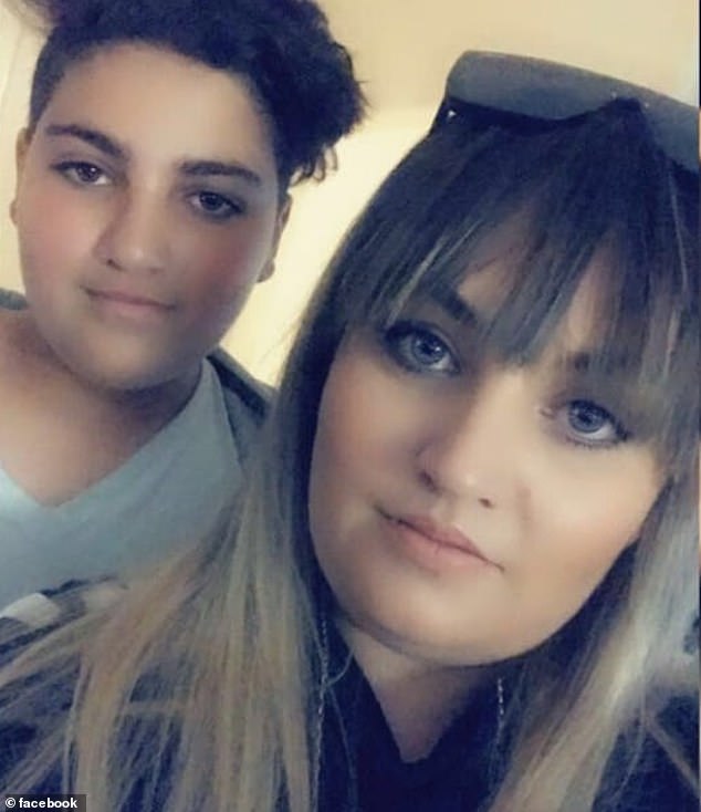 El Sayed is pictured with his mother Jessica Lewis in happier times