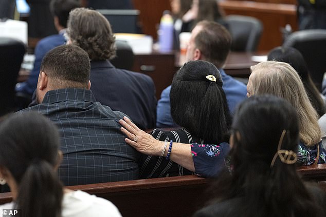 The Nungaray family appears consoling each other at Monday's hearing.