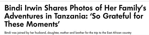 An American magazine (pictured) confused Tasmania with Tanzania, which is an East African country.