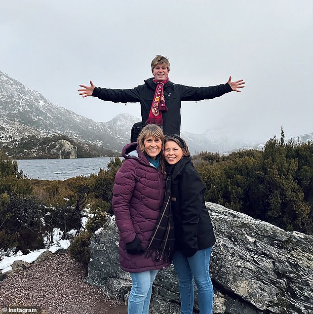 The family shared a series of photos on Instagram taken at Cradle Mountain, an iconic landmark in the state.