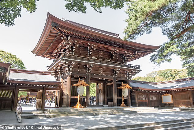 The Meiji Shrine in Tokyo (above) 