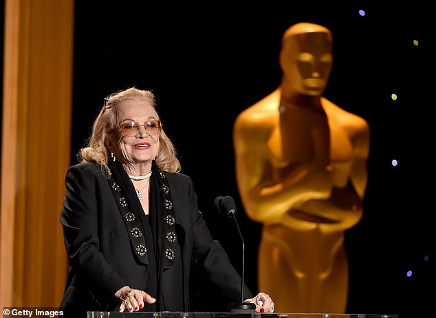 Pictured: Gena Rowlands accepts an award onstage during the Academy of Motion Picture Arts and Sciences' seventh annual Governor's Awards in the Ray Dolby Ballroom at the Hollywood & Highland Center on November 14, 2015.