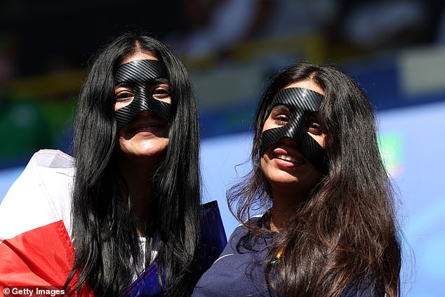 French fans attending the Dortmund match wore masks similar to Mbappé's.