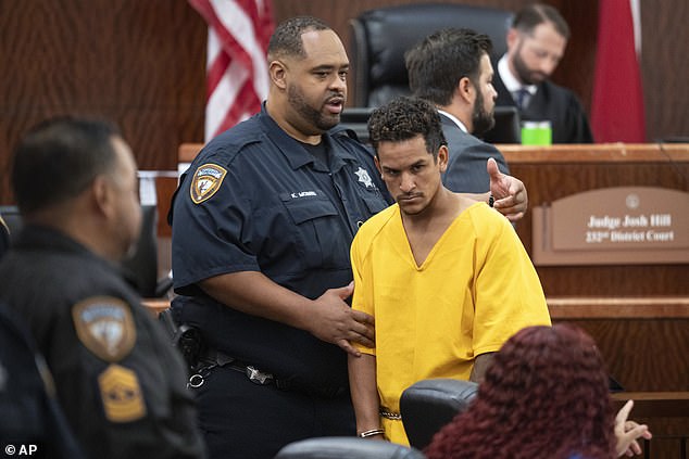 Franklin Pena Ramos, 26, one of two men accused of killing 12-year-old Jocelyn Nungaray, leaves the courtroom after bail was set at $10 million.