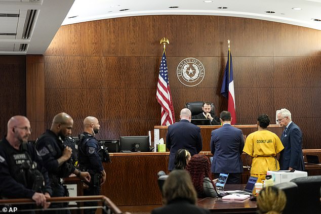 District Court Judge Josh Hill presides over a hearing for Johan José Rangel-Martínez, one of two men accused of killing 12-year-old Jocelyn Nungaray.