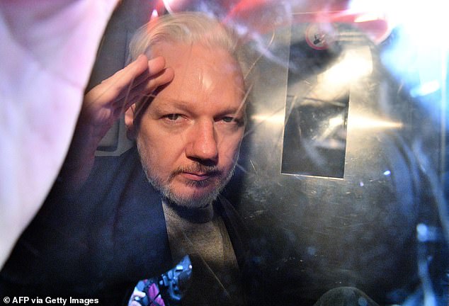 Assange has been held in one of the UK's highest security prisons since April 2019. He is pictured in May 2019.