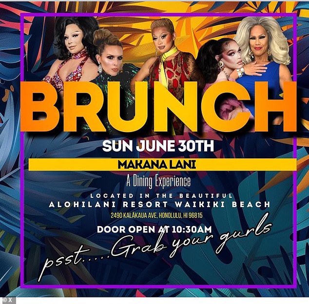 The artists were at the hotel to participate in a Pride month brunch.