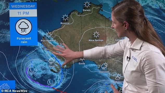 Bureau of Meteorology meteorologist Christie Johnson talks about the new cold front arriving in WA. Image: bill of materials