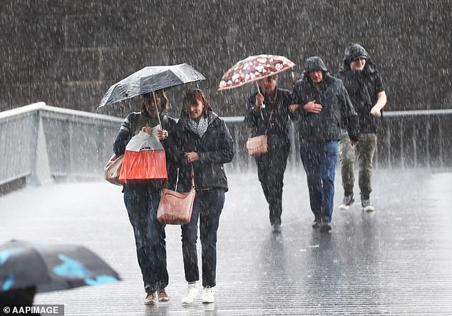 Perth will also experience heavy rain this week with up to 25mm of rain forecast on Thursday.