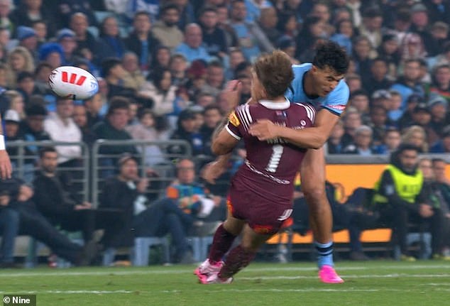 Reece Walsh was dropped by Blues center Joseph Sua'ali'i in the series opener and Maguire has suggested Queensland are hypocritical for complaining about it.