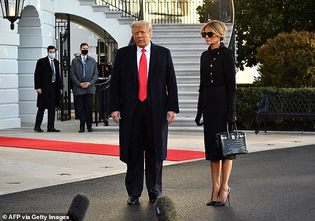 Inflation is eroding the purchasing power of most Americans, which potentially bodes well for Donald Trump. He is shown leaving the White House with Melania in January 2021.