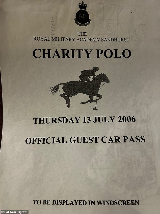 Pat received an invitation in the mail from Prince William, who was undergoing training at the Royal Military Academy Sandhurst.