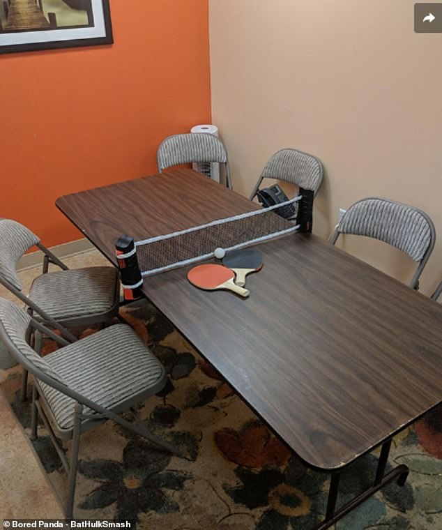 When a worker came across this meeting room, he must have wondered why only some people were allowed to have fun