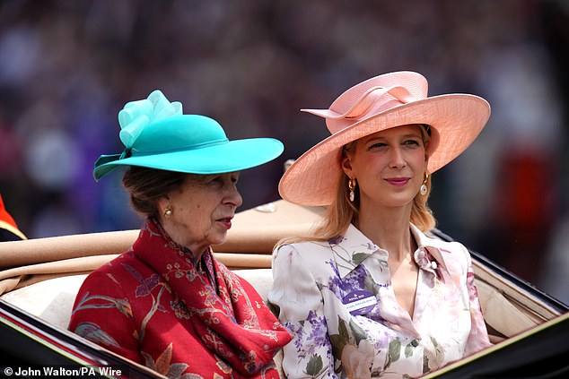 The Princess Royal with Lady Gabriella Kingston at Royal Ascot on Tuesday