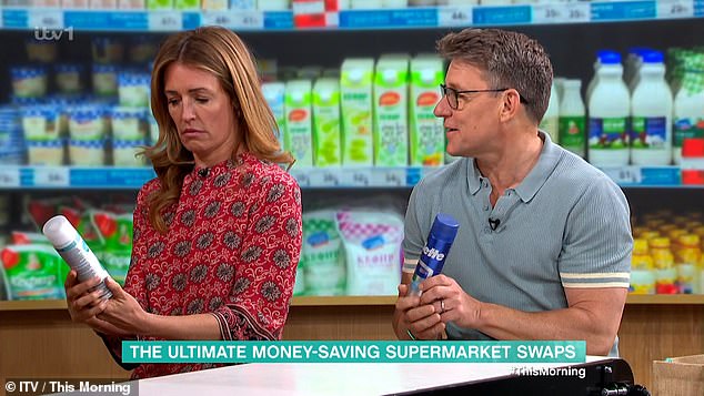 This Morning's Coupon King appeared on the ITV show on Wednesday to share his latest money-saving tips with Cat, 47 (left) and her co-presenter Ben Shephard, 49 (right).