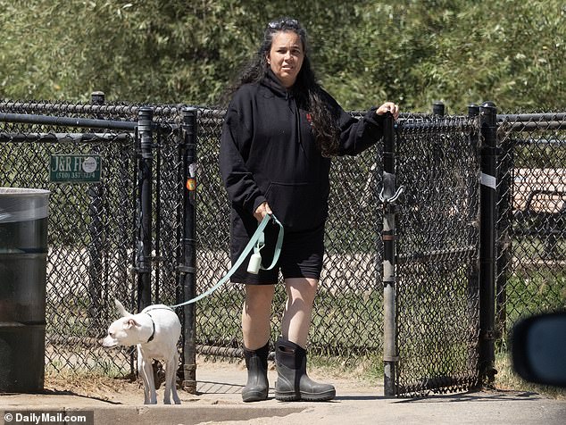 DailyMail.com can reveal that Cheyenne, 52, is now living the quiet and peaceful life her former Hollywood star has always longed for, in Alameda, California. She is pictured walking her dog in her neighborhood last weekend.