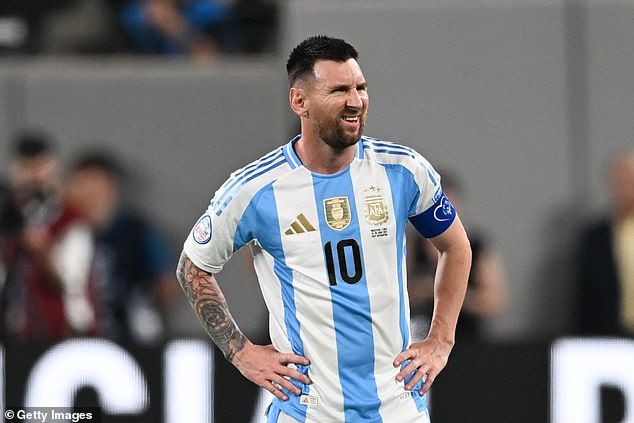 Messi played for Argentina in their first Copa América match against Chile at MetLife Stadium.