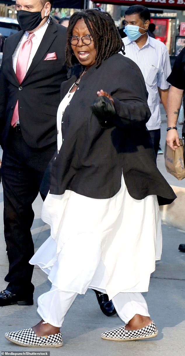 Whoopi, pictured here in 2021, turned to medication after reaching a weight of almost 300 pounds while filming the movie Till.