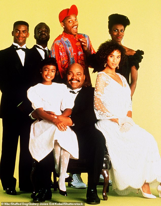 Ribeiro, Joseph Marcell, Will Smith, Janet Hubert, Ali, James Avery, Karyn Parsons in The Fresh Prince of Bel Air