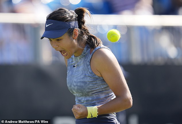 Raducanu recovered in three sets to defeat the American and become one of three Britons in the last eight.