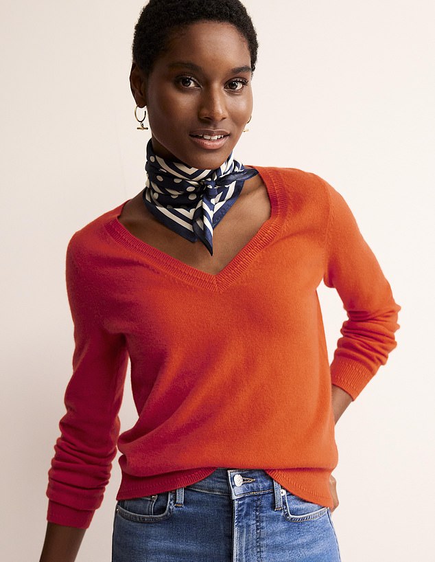 Jumper, £91 and scarf, £39, boden. United Kingdom