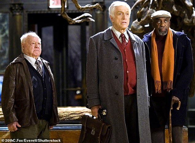 Night At The Museum fans will recognize him as Reginald, one of three former retired security guards; the other two played by Dick Van Dyke (center) and Mickey Rooney (left).