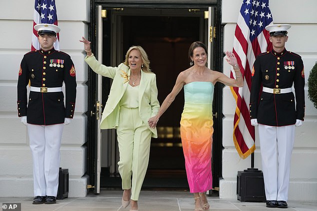 Biden, 43, is the president's only daughter from his marriage to first lady Jill. She attended the ceremony on the south lawn with her mother.