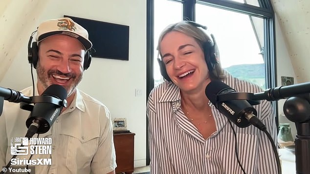 Jimmy Kimmel detailed the fun during a joint appearance with his wife Molly McNearney on Wednesday while appearing on The Howard Stern Show on SiriusXM.