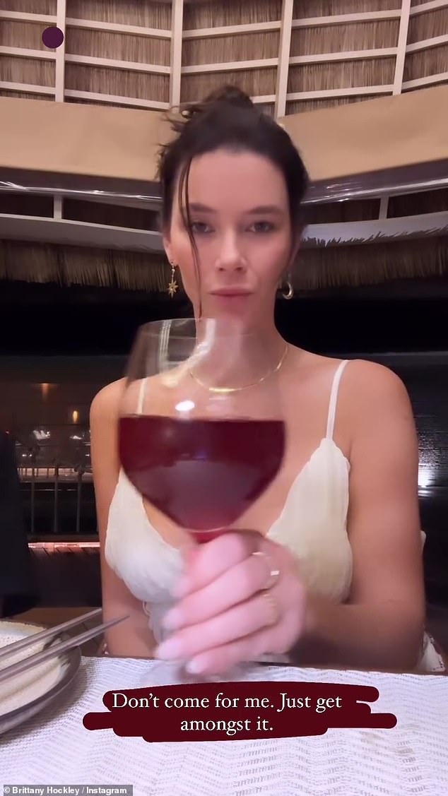 In a video posted to her Instagram Story, Brittany sat down to dinner with her Swiss soccer star at the resort's restaurant before pouring a can of orange Fanta into his glass filled with red wine.