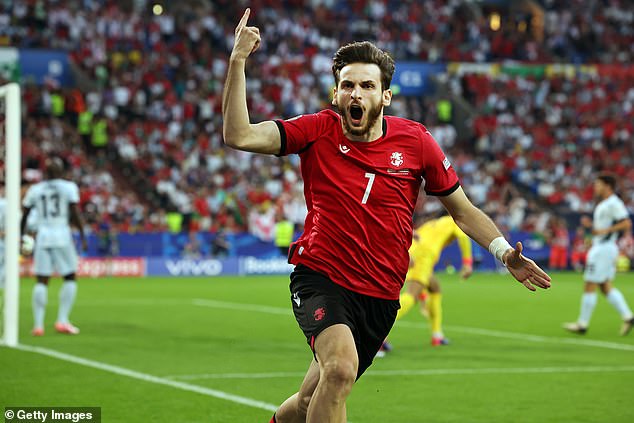 Georgia pulled off a stunning upset against Portugal on Wednesday night to ensure England avoided the Netherlands in the last 16.