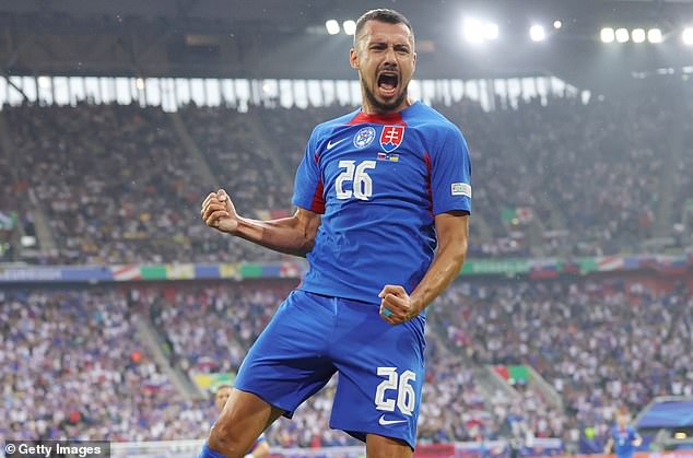 Slovakia reached the last 16 after drawing 1-1 with Romania earlier in the day, and will be England's next opponents.