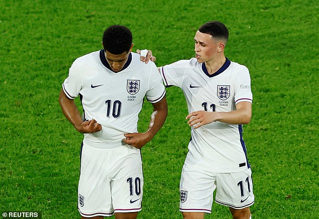 Southgate still needs to figure out how to get the best out of Jude Bellingham (left) and Phil Foden (right)