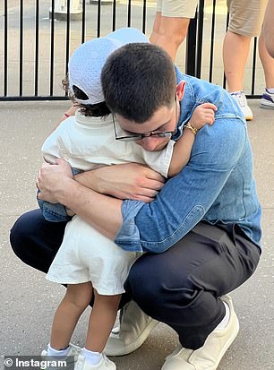 The father-daughter duo shared a lovely hug.