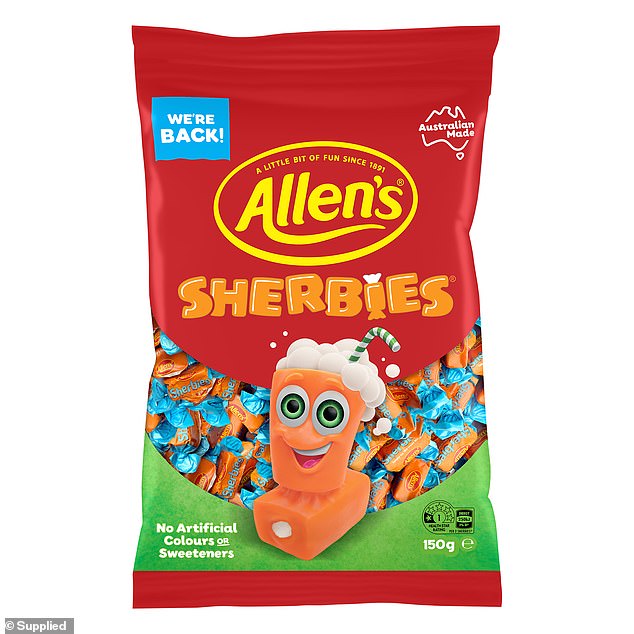 The brand also confirmed to FEMAIL that 150g packs of Sherbies are now available in stores nationwide for $5 each.