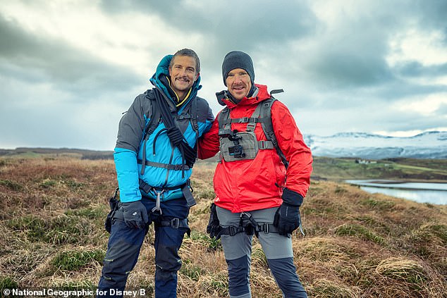 Grylls, pictured with Benedict Cumberbatch on the Isle of Skye in Scotland, resigned as Chief Scout this month after holding the position since 2009.