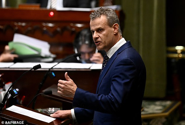 The teenager allegedly briefly entered the office of Newcastle Labor MP Tim Crakanthorp (pictured) before leaving and walking calmly towards the museum.