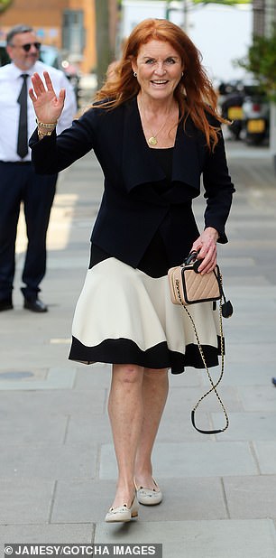 Also attending the lunch was the Duchess of York Sarah Ferguson and her daughter Princess Beatrice.