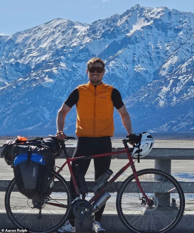 It took Oli 41 days to complete the cycling phase of the trip and reach Denali National Park (pictured)