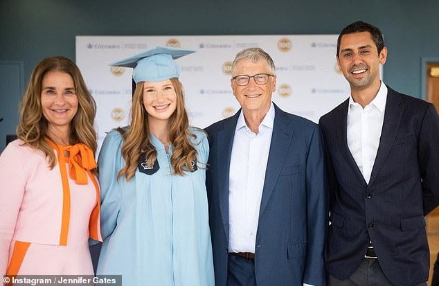 So far, 2024 has been a busy year for Jennifer after graduating from medical school earlier this year, and the ceremony brought her mother and father together for the first time in months.